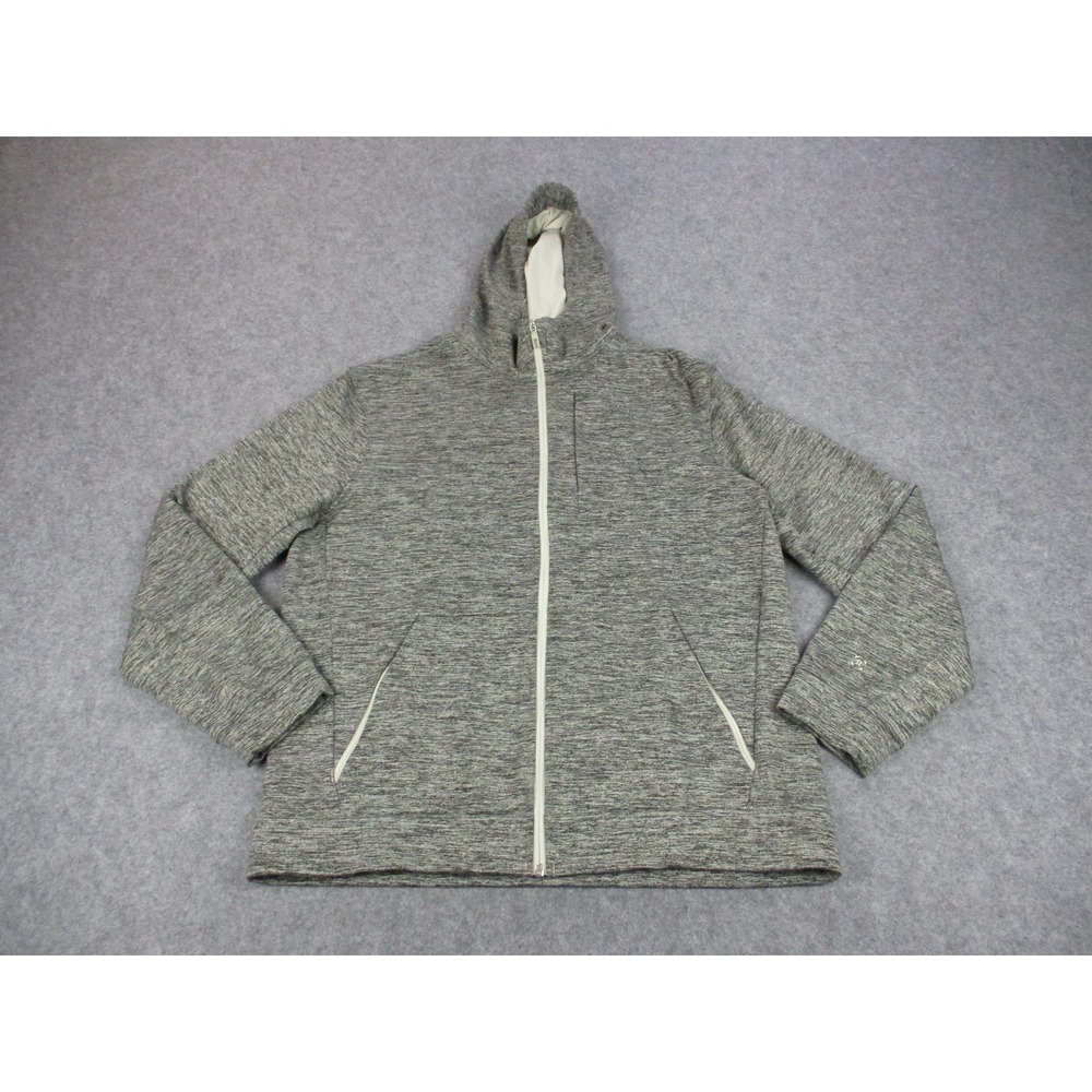 Lululemon Mens XL Gray City Sweat Zip Fleece Hoodie Sweatshirt Full Zip Pocket